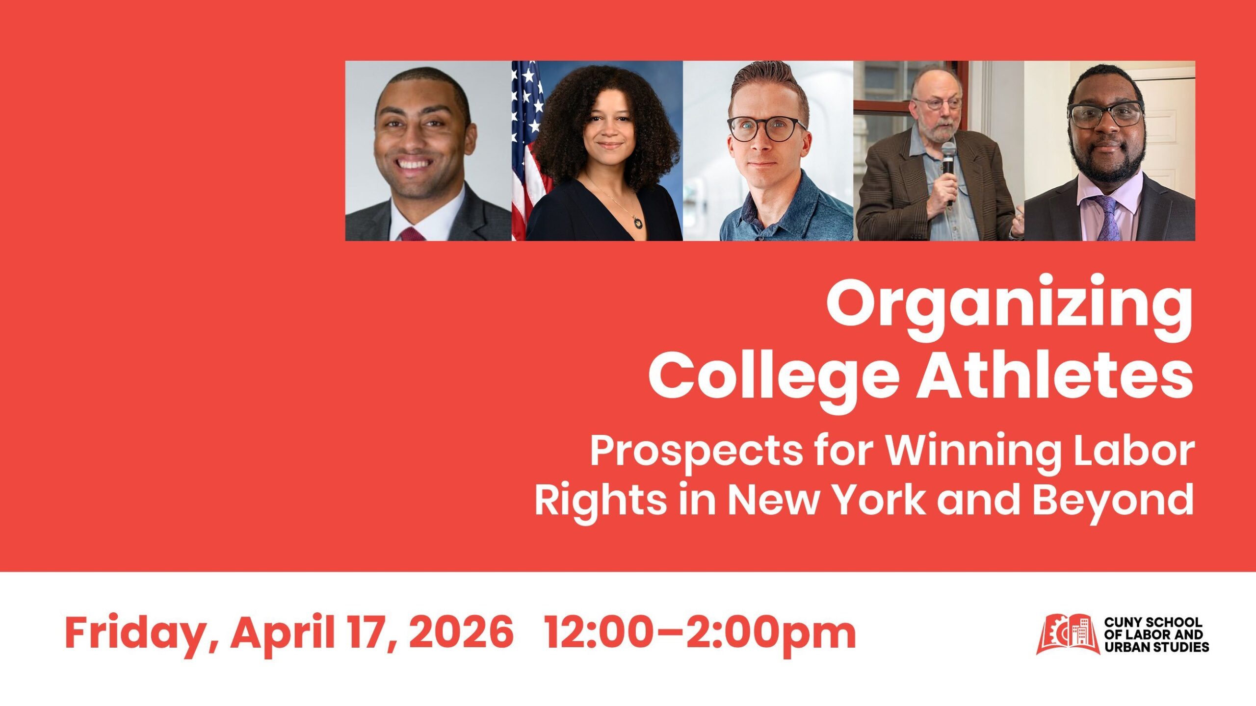 Organizing College Athletes discussion panel poster artwork